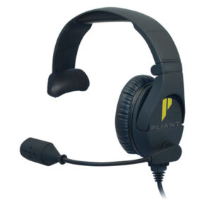 Pliant Professional single ear headset with cardioid dynamic mic. 5 ft.(1.52 m) cable with 4-pin XLR