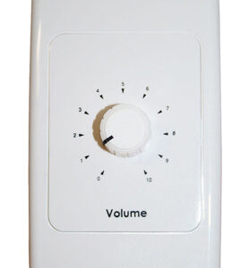 inDESIGN 100 watt Clipsal (Series 2000) wall plate 100v volume attenuator with relay bypass