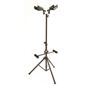 QuikLok GS528 Dual universal guitar stand with self-locking yoke device - Black