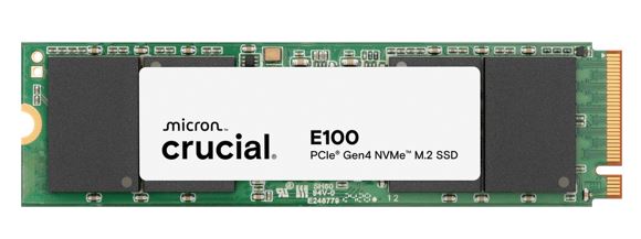 Crucial E100 2TB Gen4 NVMe SSD 5000/4500 MB/s R/W 100TBW 350K/460K IOPS 1M hrs MTTF M.2 2280 PCIe4 3yrs ~Crucial P3 Plus – Micron (Crucial)-P HBC-E100-2TB-P M.2 NVMe PCIe SSD Product Image