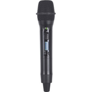 Parallel IrDA 100ch UHF handheld mic transmitter with LCD display and battery indicator. 566MHz