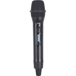 Parallel IrDA 100ch UHF handheld mic transmitter with LCD display and battery indicator. 650MHz