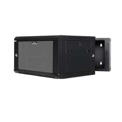 inDESIGN 600 X 550 Wall Mount Rack with glass door 6U Hinged. F/P