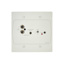 Cloud Active input plate with 1 stereo line input (phono and 3.5mm jack socket) US style. White - Image 3