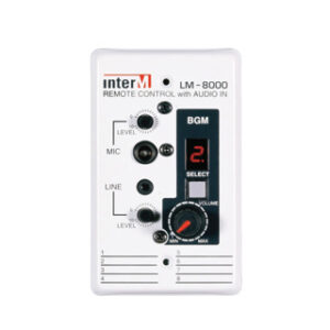 Inter-M Remote wall plate for PX-8000. Connection to PX-8000 via CAT5e cable