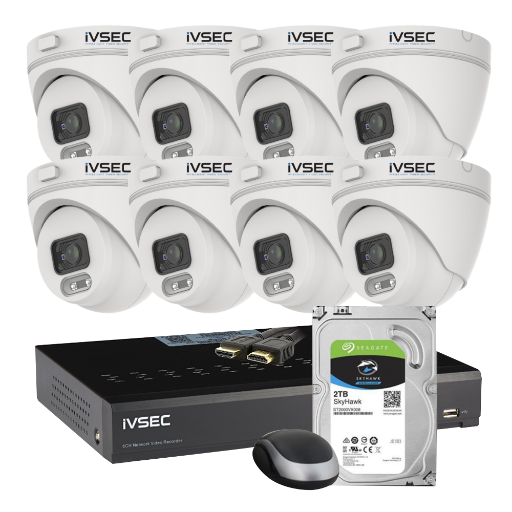LX-SeriesLX SERIES KIT 8 X NC000XA 4MP IP CAM NR008XB-2TB 8 x PoE NVR 4K BASIC IVSCamera NVR KIT