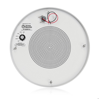 Atlas IED 8" Dual Cone Sound Masking Speaker with 4-Watt 70V Transformer and Enclosure - White and Round