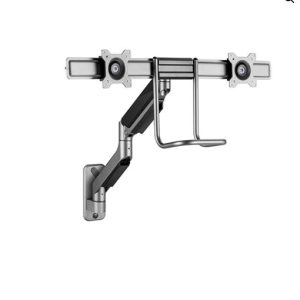 Brateck Fabulous Wall Mounted Gas Spring Dual Monitor Arm 17'-32'
