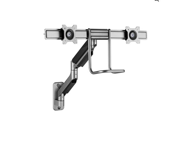 Brateck Fabulous Wall Mounted Gas Spring Dual Monitor Arm 17'-32'