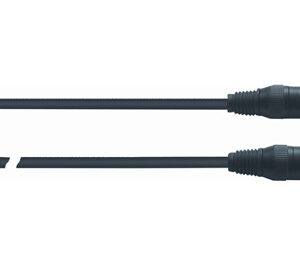 QuikLok Black Series Cable - 3P Female XLR to 3P Male XLR. 3M