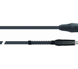 QuikLok Black Series Cable - 6.5mm straight mono jack to 3P Male XLR. 1M