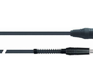 QuikLok Black Series Cable - 6.5mm straight stereo jack to 3P Male XLR. 1M