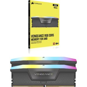 Corsair Vengeance RGB 64GB (2x32GB) DDR5 DRAM Up To 5600MT/s CL40 Memory Kit — GREY – Corsair MECMD5-CMH64GX5M2D5600Z40 DDR5 UDIMM (Desktop) Product Image