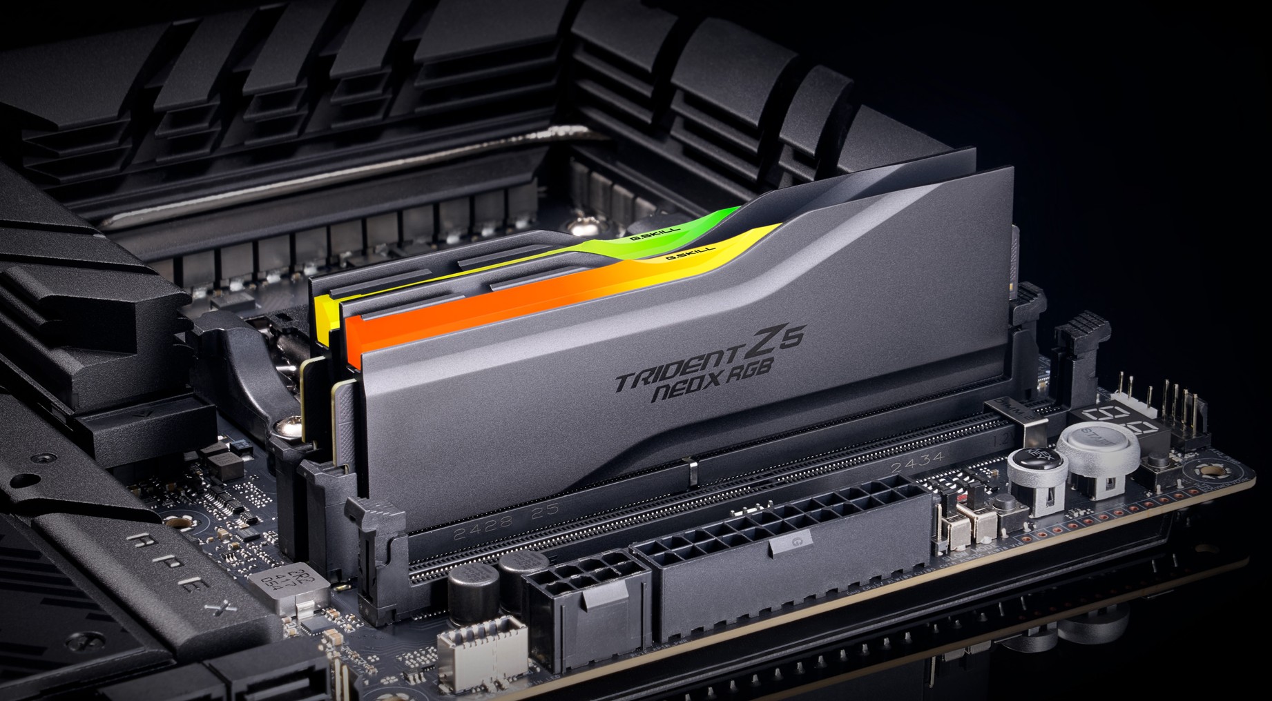 G.SKILL F5-6000A2836G16GX2-TZ5NXRN 32GB (2 x 16GB)/ DDR5 6000 MT/s/ Timings 28-36-36-32/ Voltage 1.4V/ TZ5 Neo X RGB AMD EXPO ™ Ultra Low Latency – G.SKILL MEGS-F5-6000-2836-TZ5NXRN DDR5 UDIMM (Desktop) Product Image