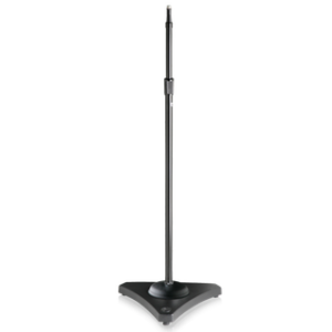 AtlasIED Professional Mic Stand Straight with triangle base. 965mm-1702mm extension. Black