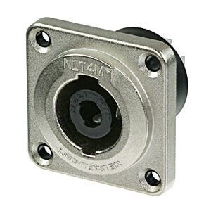 Neutrik Male 4 pole panel mount recepatacle locking speaker connector