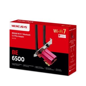 Mercusys BE6500 Wi-Fi 7 Bluetooth 5.4 PCIe Adapter (MA37BE) – TP-LINK NWMS-MA37BE PCI-E Network Adaptors Product Image