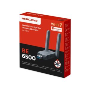 Mercusys BE6500 Wi-Fi 7 High-Gain Wireless USB Adapter (MA37BEH) – TP-LINK NWMS-MA37BEH PCI-E Network Adaptors Product Image