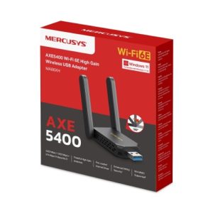 Mercusys AXE5400 Wi-Fi 6E High-Gain Wireless USB Adapter (MA86XH) – TP-LINK NWMS-MA86XH USB Network Adapters Product Image