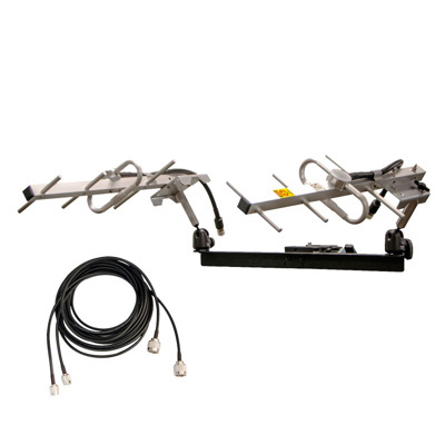 6dBi Dual Yagi directional antenna kit inc. two Yagi antennas & mounting hardware