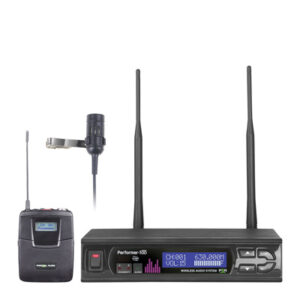 Parallel Lapel wireless system package. LCD menu driven display