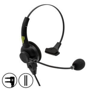 Pliant SmartBoom® LITE Single Ear Pliant® Headset with dual 3.5mm connector