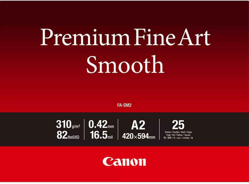 CanonPREMIUM FINE ART SMOOTH FA-SM2 A2 25 SHEETSPaper & Media