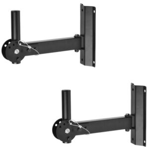 QuikLok Pair of fully adjustable speaker wall mounts - Black