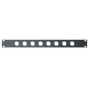 QuikLok RS292 1-U rack panel with mounting holes for 8 XLR connectors