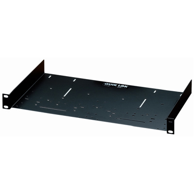 QuikLok RS673 1-U universal rack shelf - Black