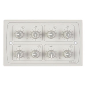Cloud RSL-6x4 Remote Music Source Select and Level Control. UK dual gang plate.