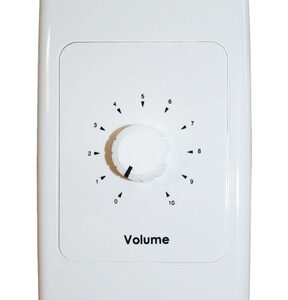 inDESIGN 25 watt Clipsal (Series 2000) wall plate 100v volume attenuator with relay bypass