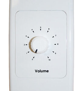 inDESIGN 75 watt Clipsal (Series 2000) wall plate 100v volume attenuator with relay bypass