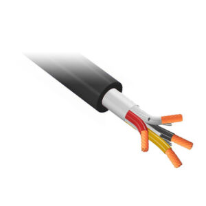 Maximum 4 core speaker cable in round black PVC sheath