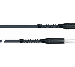 QuikLok Black Series Cable - 6.3mm straight mono jack to 6.3mm right angle mono jack 9M