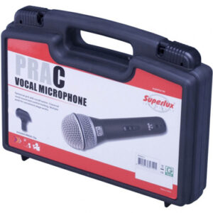 ! Superlux Supercardioid vocal microphone with on/off switch. Maximum SPL 140dB
