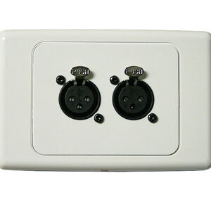 inDESIGN Wall plate Clipsal 2000 with 2 female 3 pin XLR