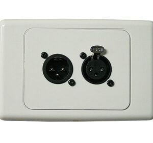 inDESIGN Wall plate Clipsal 2000 with 1 male & 1 female 3 pin XLR