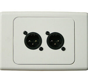 inDESIGN Wall plate Clipsal 2000 with 2 male 3 pin XLR