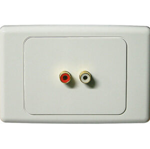inDESIGN Wall plate Clipsal 2000 with 2 female RCA