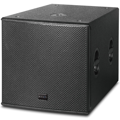 inDESIGN 18" passive sub-woofer. 600 watts RMS. Black