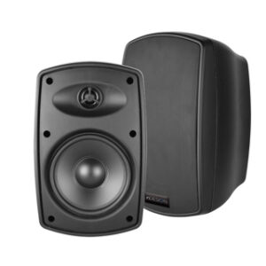 inDESIGN Surface mount passive speaker pair. 50watts 100V/8ohm. IP65 rated. Black