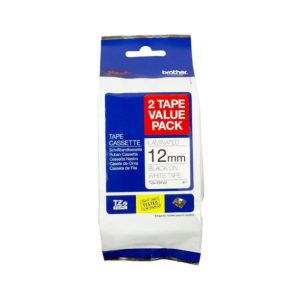 Brother TZE-231V2-TWINPACK  - 12MM BLACK ON WHITE TWIN PACK TZE TAPE – Brother COB-TZE231V2TWINPACK Brother - Labellers Product Image