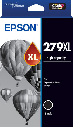 EpsonEPSON 279XL BLACK CLARIA PHOTO HD INK CARTRIDGE FOR XP-980InkJet Cartridges
