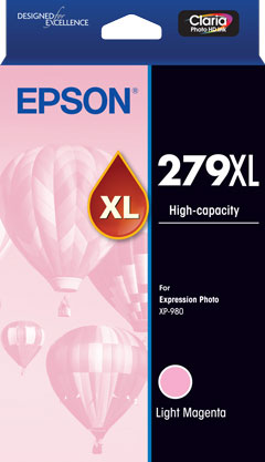 EpsonEPSON 279XL LIGHT MAGENTA CLARIA PHOTO HD INK CARTRIDGE FOR XP-980InkJet Cartridges