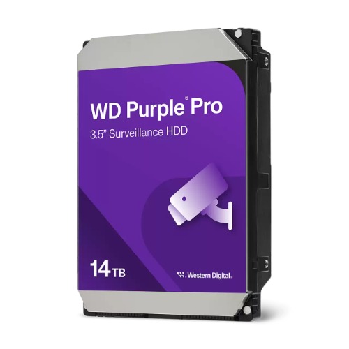 Western Digital WD Purple Pro 14TB 3.5' WD142PURP Smart Video HDD – Western Digital HAWD-WD142PURP 3.5' SATA HDD (Desktops) Product Image
