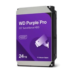 Western Digita WD Purple Pro 24TB 3.5' Surveillance SATA HDD 512 Cache/Buffer  5yrs Warranty – Western Digital HAWD-WD240PURP 3.5' SATA HDD (Desktops) Product Image
