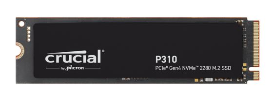 Crucial P310 1TB Gen4 2280 NVMe SSD 7100/6000 MB/s R/W 220TBW 1000K/1200K IOPS 1.5M hrs MTTF Full-Drive Encryption M.2 PCIe4 5yrs ~CT1000P510SSD8 – Micron (Crucial)-P HBC-P310-1TB-P M.2 NVMe PCIe SSD Product Image