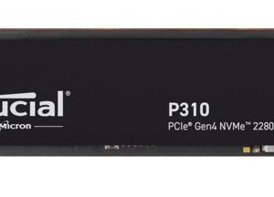 Crucial P310 500GB Gen4 2280 NVMe SSD 6600/3500 MB/s R/W 110TBW 520K/890K IOPS 1.5M hrs MTTF Full-Drive Encryption M.2 PCIe4 5yrs ~CT500P3PSSD8 – Astrotek HBC-P310-500G-P M.2 NVMe PCIe SSD Product Image