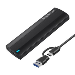 Simplecom SE517 NVMe / SATA Dual Protocol M.2 SSD Tool-Free USB-C Enclosure USB 3.2 Gen 2 10Gbps – Simplecom HXSI-SE517 M.2 External Enclosures Product Image